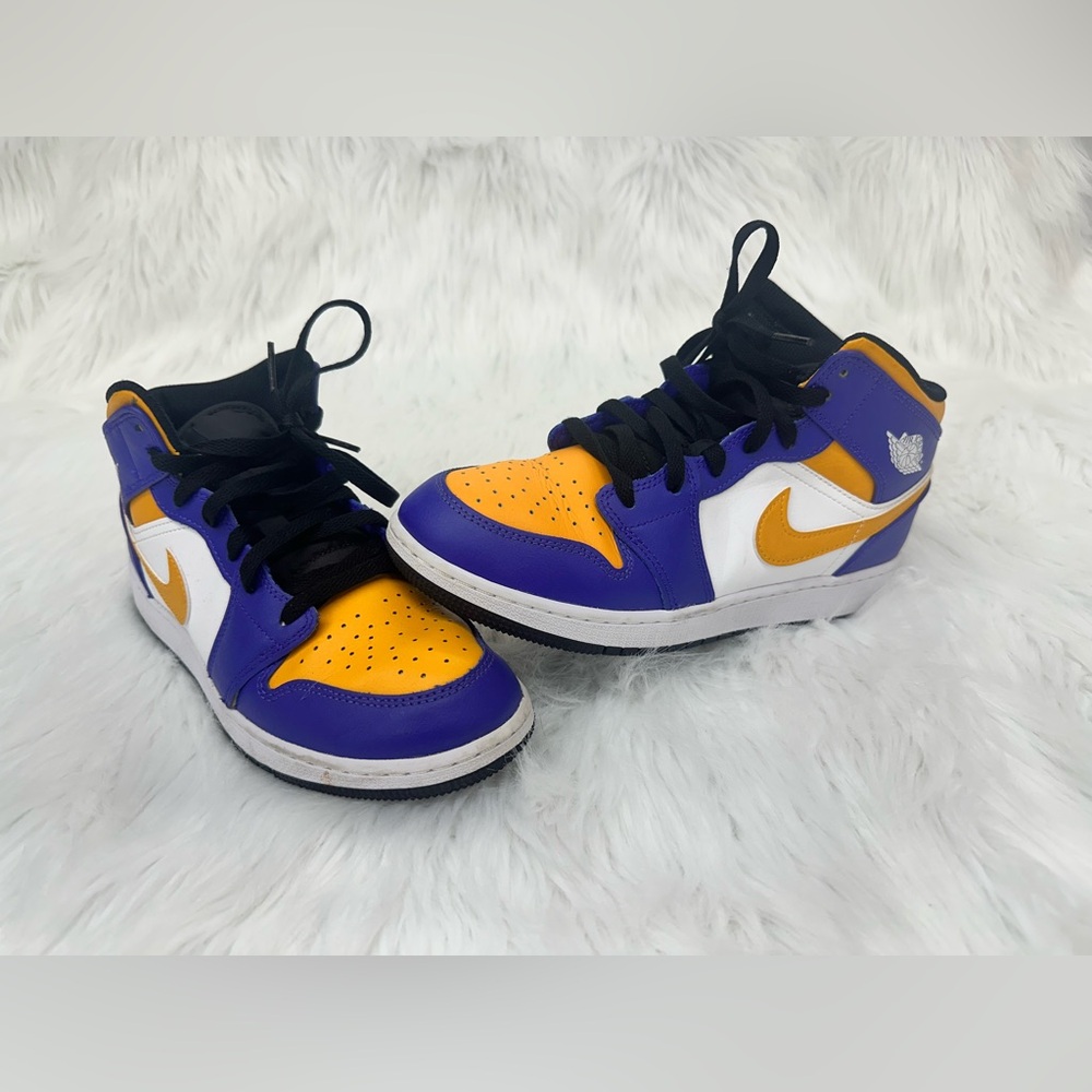 NIKE AIR JORDAN Sneakers in Purple, White, and Orange